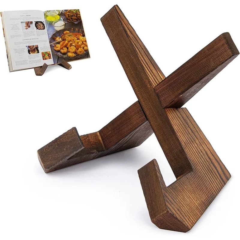 Wooden Cookbook Stand Handmade - Home Cooking Menu 评论和价格
