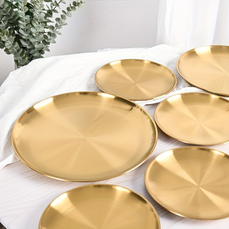 2pcs, Golden Pizza Plates, Sta - Home Cooking Dishes 评论和价格