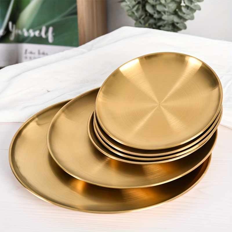 2pcs, Golden Pizza Plates, Sta - Home Cooking Dishes 评论和价格