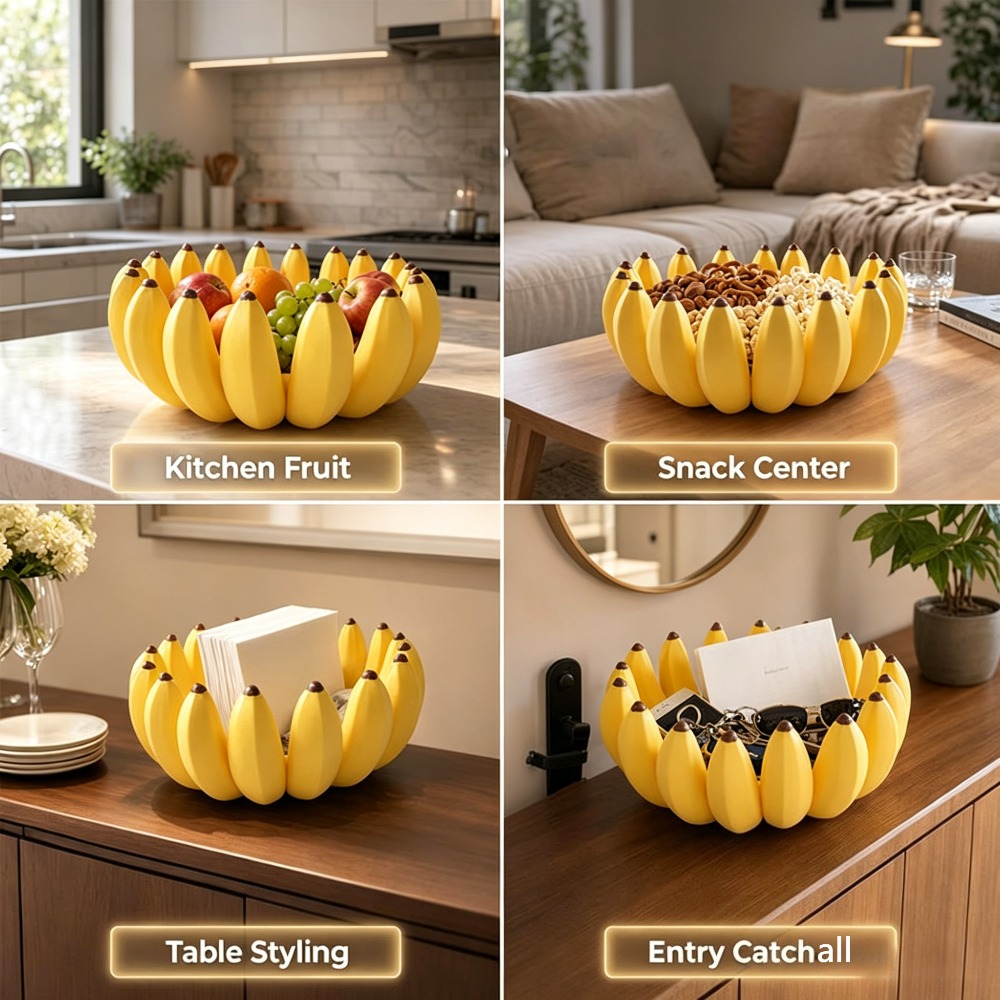 Banana Shape Fruit Bowl Snack  - Home Cooking Dishes 评论和价格