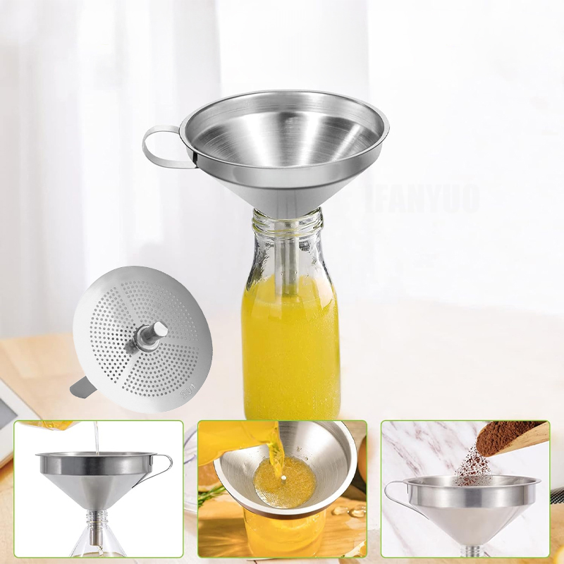 Stainless Steel Funnel Set Mul - Home Cooking Oil Filter 评论和价格