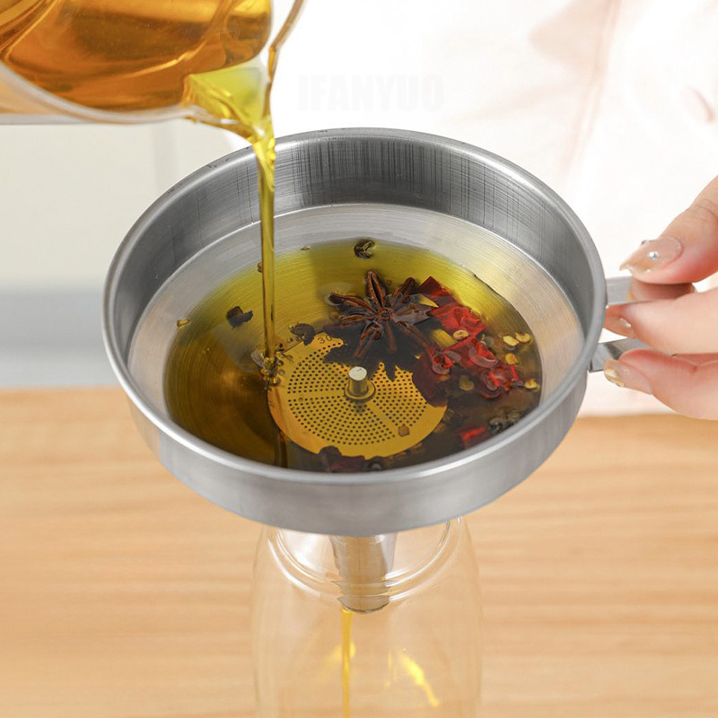 Stainless Steel Funnel Set Mul - Home Cooking Oil Filter 评论和价格