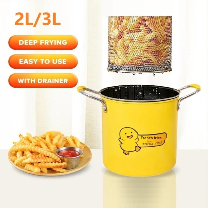 2/3L Deep Fryer Pot Stainless  - Home Cooking Oil Filter 评论和价格