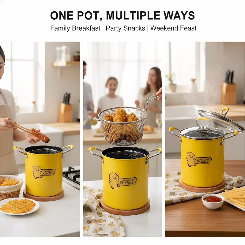 2/3L Deep Fryer Pot Stainless  - Home Cooking Oil Filter 评论和价格