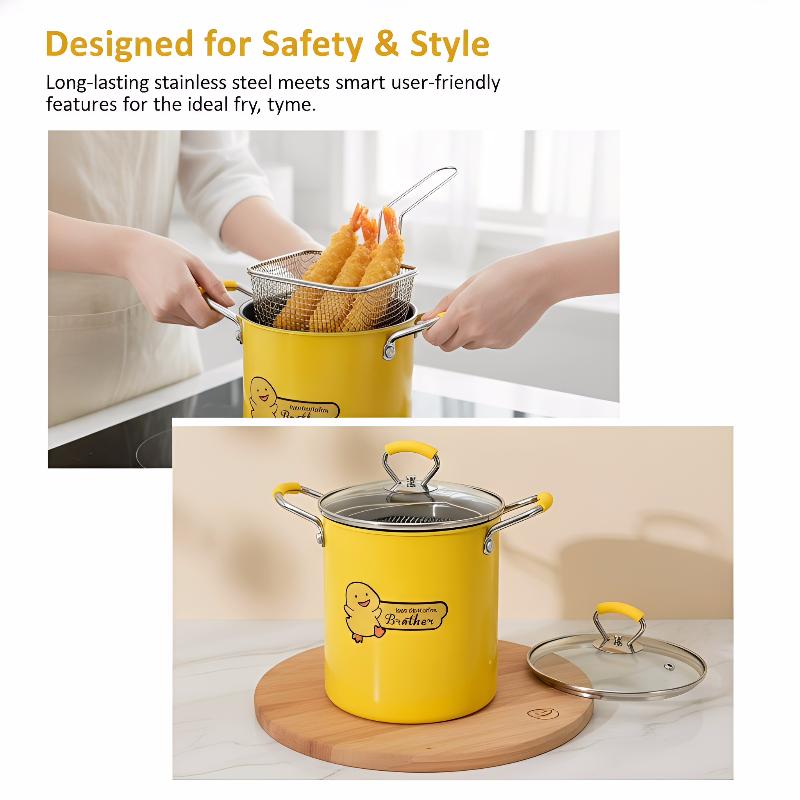 2/3L Deep Fryer Pot Stainless  - Home Cooking Oil Filter 评论和价格