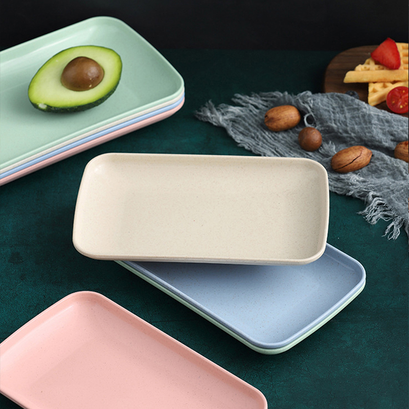 Set of 4 Wheat Straw Plates De - Home Cooking Dishes 评论和价格