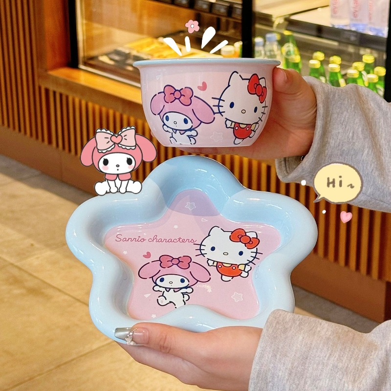 Cartoon Cat Print Ceramic Dinn - Home Cooking Dishes 评论和价格