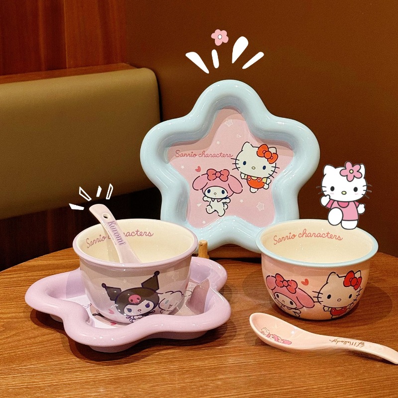 Cartoon Cat Print Ceramic Dinn - Home Cooking Dishes 评论和价格