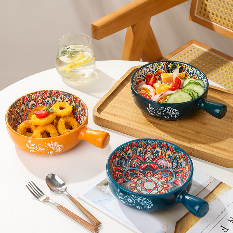 Polka Dot Ceramic Bowls Fruit  - Home Cooking Dishes 评论和价格