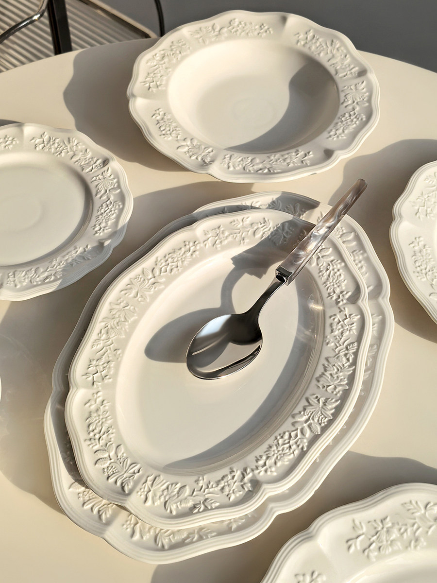 Alice Relief Ceramic Tableware - Home Cooking Dishes 评论和价格