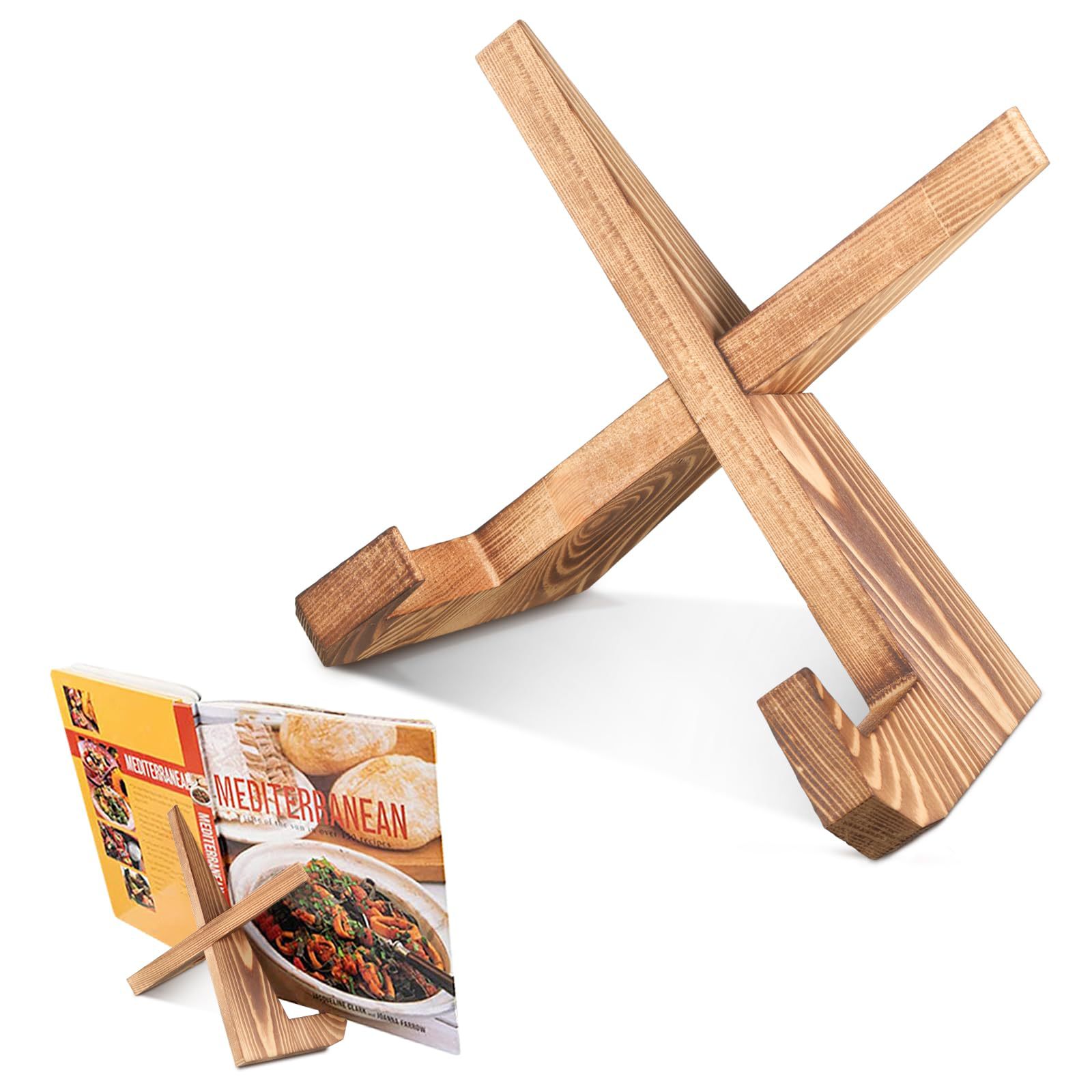 Wooden Cookbook Stand Handmade - Home Cooking Menu 评论和价格